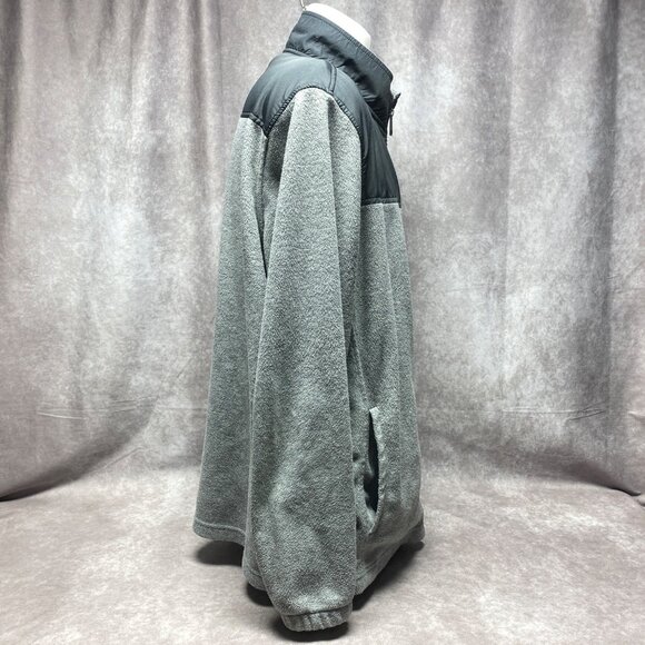 Starter Mens 2XL Grey Black Full-Zip Fleece Jacket With Pockets - Picture 4 of 10